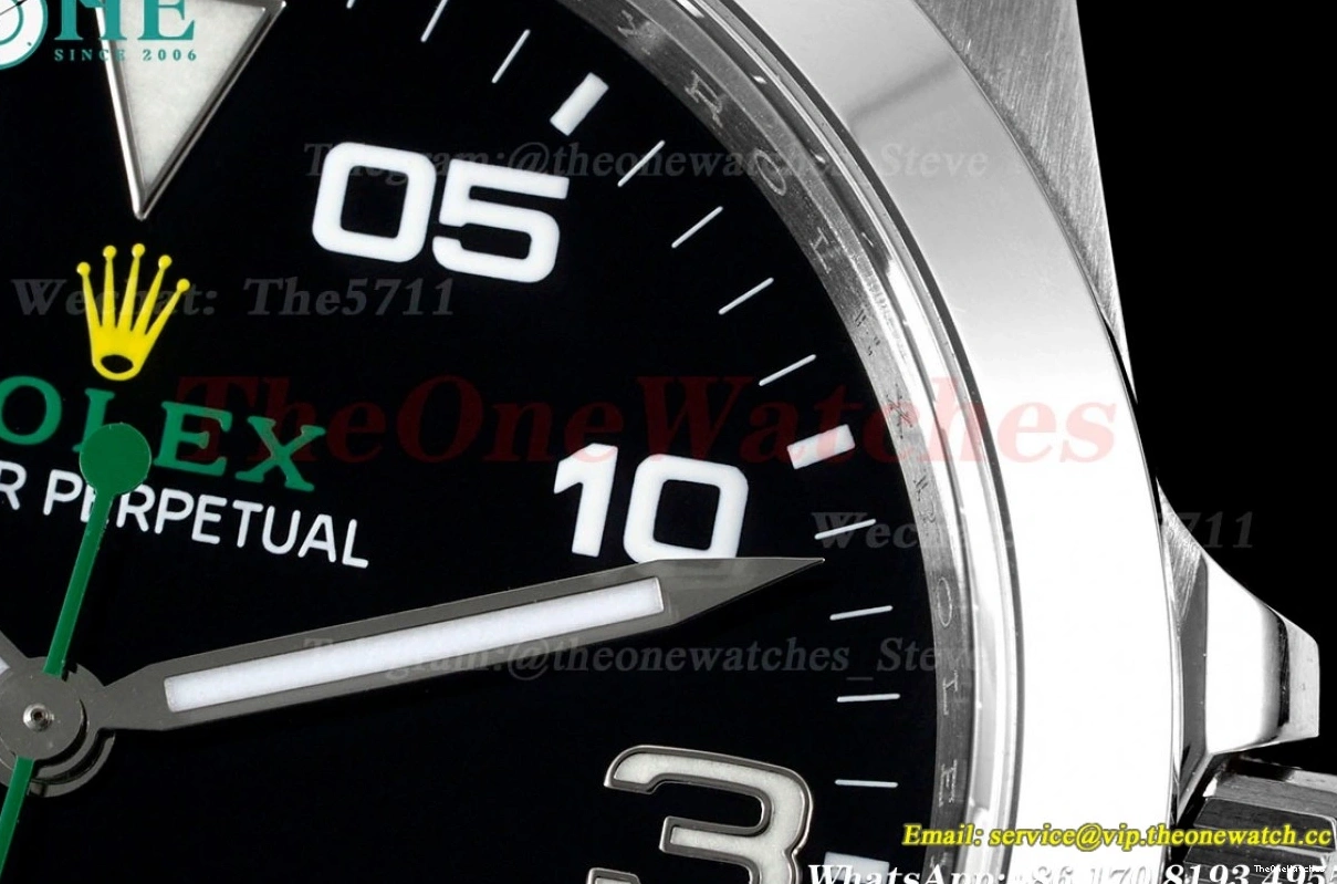 SS Clean Airking 40mm 126900 SS Black SH3230 Num 0520